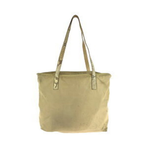 Prada bag triangle leather Tessuto python shoulder nylon tote brown - Picture 1 of 9